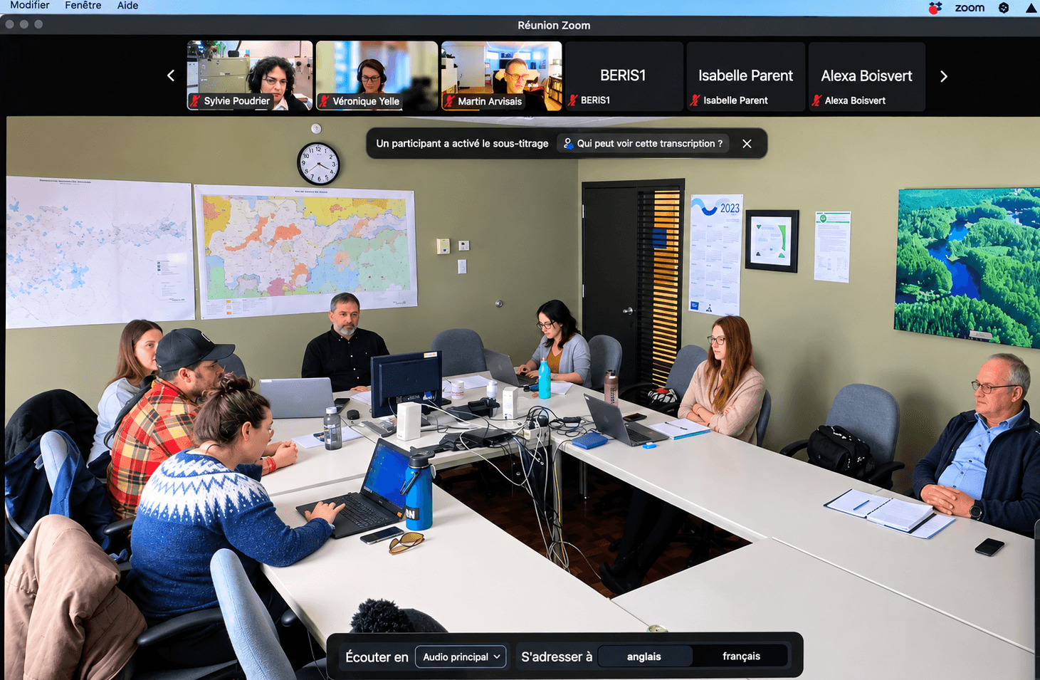 Interpreters coordinating a hybrid event